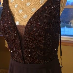 Eggplant size 14 Alyce gown. BNWT